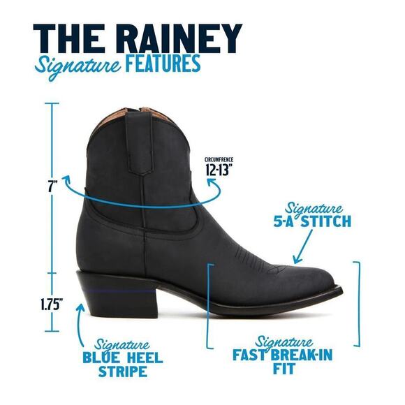 Alvies THE RAINEY Leather Boots Gray Women’s Size 8B Western Rodeo Cowgirl - Picture 4 of 16